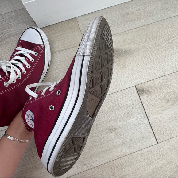 Converse Chuck Taylor All Star Maroon High-Top Sneakers - Picture 7 of 7
